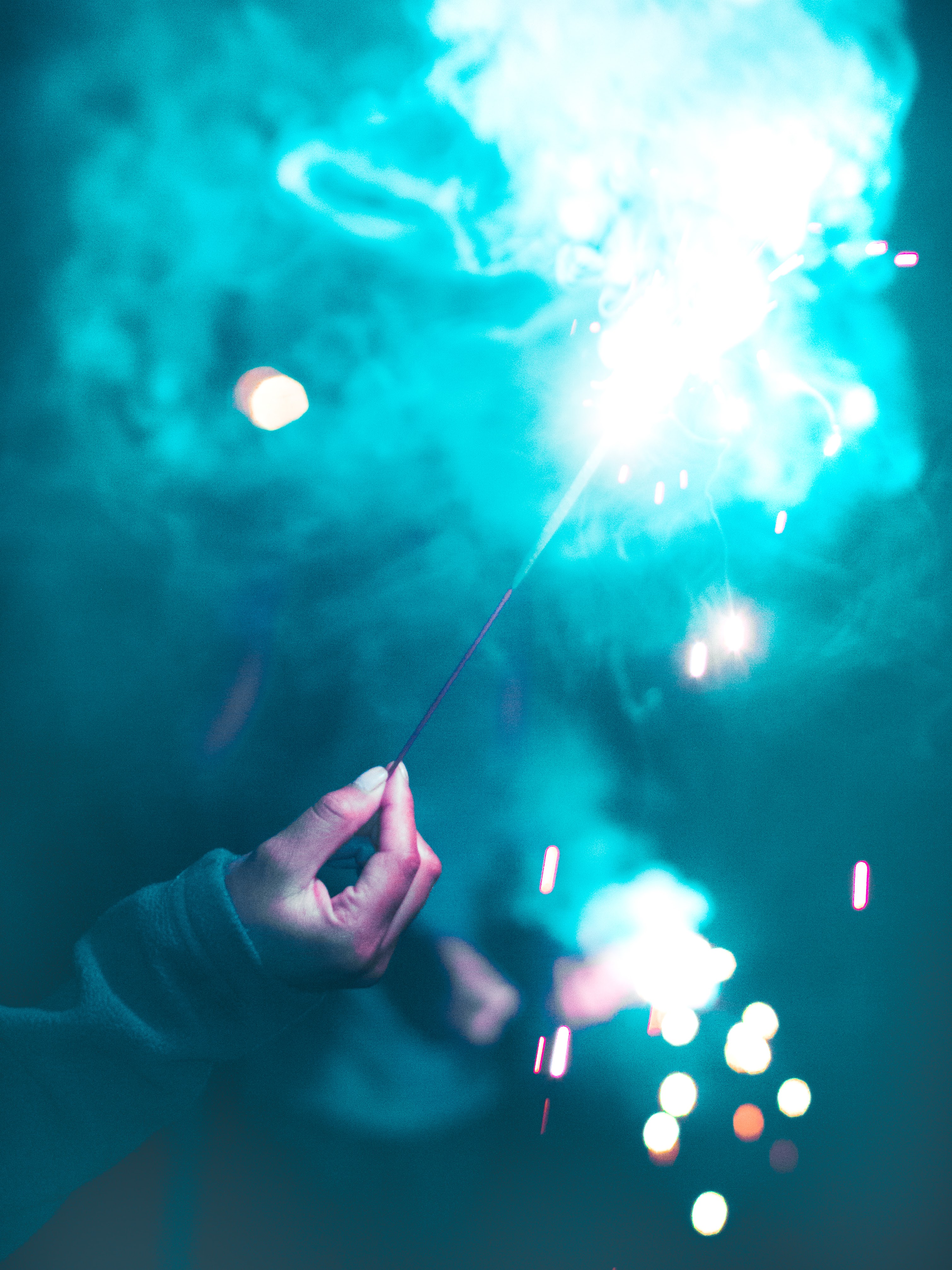 Fireworks sparkler photoshoot